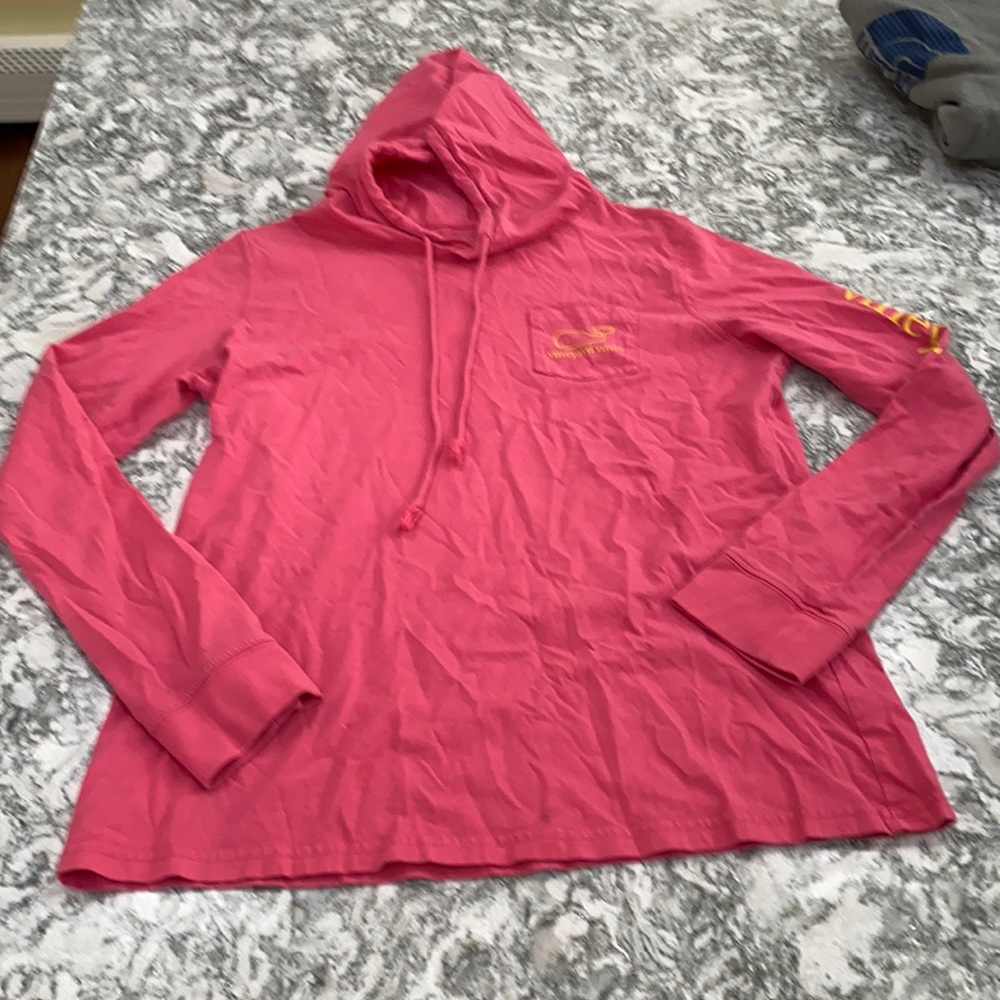 Long sleeve tee with hood